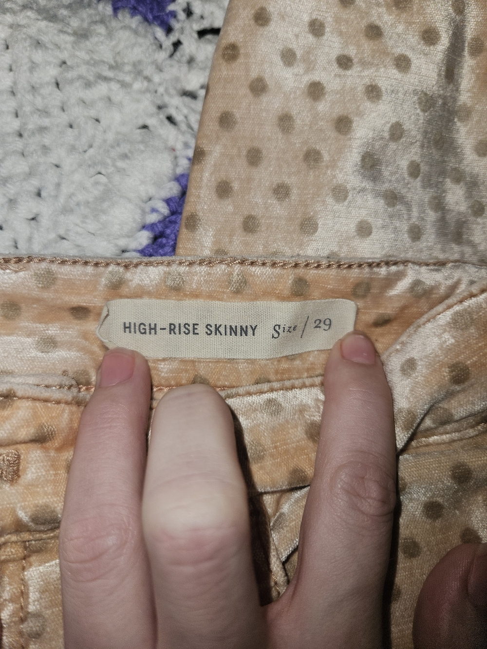 Pilcro and the Letterpress Beige Polka Dot Skinny Jeans - Picture 5 of 8
